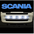 Front fog light set with led  for tamiya Scania R470 R620