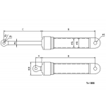 Brass fatten 16mm hydraulic cylinder 143mm extend 119mm for tamiya truck  DIY********