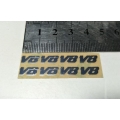 rc 1/14 semi truck trailer V8 engine logo  sticker 