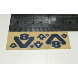 rc 1/14 semi truck trailer V8 engine logo  sticker *