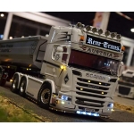 Metal alloy led lighting cab advertising box for 1/14 tamiya scania topline high head 