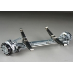 metal Front heavy duty Axle w/ metal wheels , second deck , spring SET for  1/14 