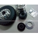 Wtbcar metal front wheels w/ rubber tyre for 1/14 tamiya SCANIA Actros Man 3363 Arocs