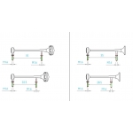 Metal made Air horn a pair for 1/14 semi trailer scania mercedes V2 long & short