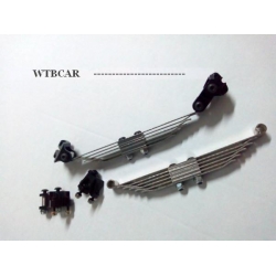 1/14 Rc parts for Tamiya truck heavy thick extra HARD leaf spring steel FRONT spring w/ mount