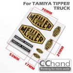 1/14 rc car truck parts for Tamiya Scania Man Benz Sticker Meiller Kipper Set
