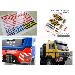 1/14 rc car truck parts for Tamiya Scania Man Benz Sticker Meiller Kipper Set