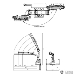 LESU 1/14 RC Model Parts Hydraulic Truck Crane W/ Control Valve gear Pump for Dumper