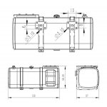 Tank with bracket and entry 130mm for decoration only lesu 1/14 tamiya semi tractor