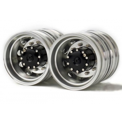 Rear axle wheels a pair for 1 axle 1/14 tamiya semi truck trailer scania Actros W-2048