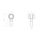 side signal light DIY for Tamiya 1/14 Arocs Scania Man etc ( a pair )