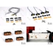 side skirt orange led light 4 pcs a set  for tamiya R470 R620 1/14