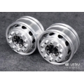 LESU RC no Power axle pair Front Wheel 1/14 Tamiya Tractor Truck Car RC 