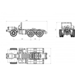 1/14 CNC ALL METAL CHASSIS TACTOR 6X4 MAN TGX TGS  V2 ( Body not included )*