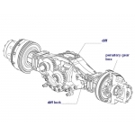 lesu 1/14 RC car option metal #2 planetary gear axle 9029