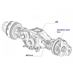 lesu 1/14 RC car option metal #3 planetary gear axle 9028