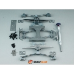 metal 1/14 double rear axle use suspension set for scania man volvo 