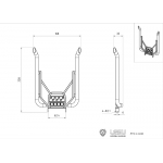 Lesu 1/14 rear head cab exhaust holder for tamiya Volvo or other  semi truck