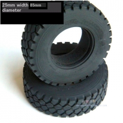 1/14 michelin rc car truck 2 pcs 25mm rubber  tyre tire #9 for trailer Tamiya***