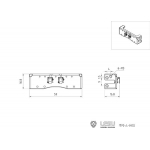 lesu 1/14 metal Rear cross member for 1/14 Tamiya tractot trailer volvo scania man 