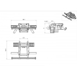 1/14 metal Rear extended cross member block set for 1/14 Tamiya volvo fh16 etc