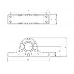 Middle cross member drive metal block 1/14*