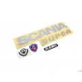 chrome sticker parts for 1/14 Tamiya Scania R620  truck Tractor w/ mirror sticker