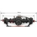 1/14 rc car truck parts for Tamiya 4X4 6X4 all Metal Rear red Axle #2 w/ diff lock 