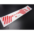 pre cut Red and white bumper warning stickers for Tamiya 1/14 RC Tractor Arocs 3363