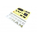 decal sticker parts for dashboard 1/14 RC Tractor  LESU Man TGS body