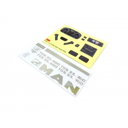 decal sticker parts for dashboard 1/14 RC Tractor  LESU Man TGS body