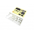 decal sticker parts for dashboard tamiya 1/14 RC Tractor  Man TGX