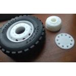 1/14 unpainted plastic front wheel set  for color spray on it 2 pcs a set  25mm width