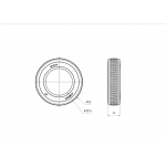 1/14 rubber tyres 14 x 52mm a pair set tires Lesu s-1278-1