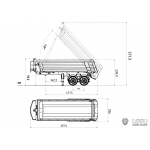 1/14  Lesu LS-A0017 Hydraulic U Bucket tipper Semi-trailer Dump Truck