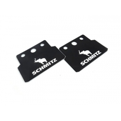 Rubber Mud Flaps pair for tamiya 1/14 RC schmitz  logo