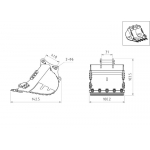 1/14 metal made Excavator bucket for lesu AC360