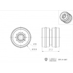 metal trailer rear wheels bearing adaptor a pair w/ rubber tyre for 1/14 Tamiya w-2057