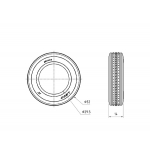 metal trailer rear wheels bearing adaptor a pair w/ rubber tyre for 1/14 Tamiya w-2057 #2