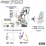head light set fot tamiya 1/14 RC volvo FH16 750 truck Tractor