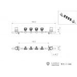 lesu roof bar led set for tamiya 1/14 Scania Man Volvo  two signal rotating light 