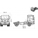  1/14 MAN 4x2  truck RC semi trailer tractor truck 4x2 SET