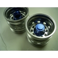1/14 RC car option CNC BLUE metal Rear wheels for one axle HEX cap ** 1/14 RC car option CNC BLUE metal Rear wheels for one axle HEX cap **
