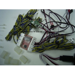 1/10 WTBcar RC Car ighting control with 12 led  and 3rd channel control. for hilux D90 etc **