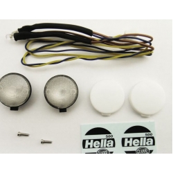 1/10 RC CAR Light Assembly with Hella Decal fit pajero Jeep hilux