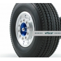 1/14 CNC metal alloy BLUE REAR wheels for tamiya 1/14 trailer **