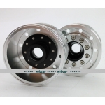 1/14 CNC metal alloy BLACK FRONT wheels for tamiya 1/14 scania man benz *