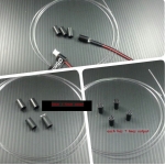 Plastic optical fiber led light cable and 4pcs 3mm led adapter for 1/14 internal use