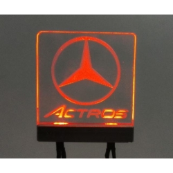 Led decoration transparent logo light effect for tamiya 1/14 mercedes benz Actros 3363