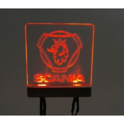 Led decoration transparent logo light effect for tamiya 1/14 scania 